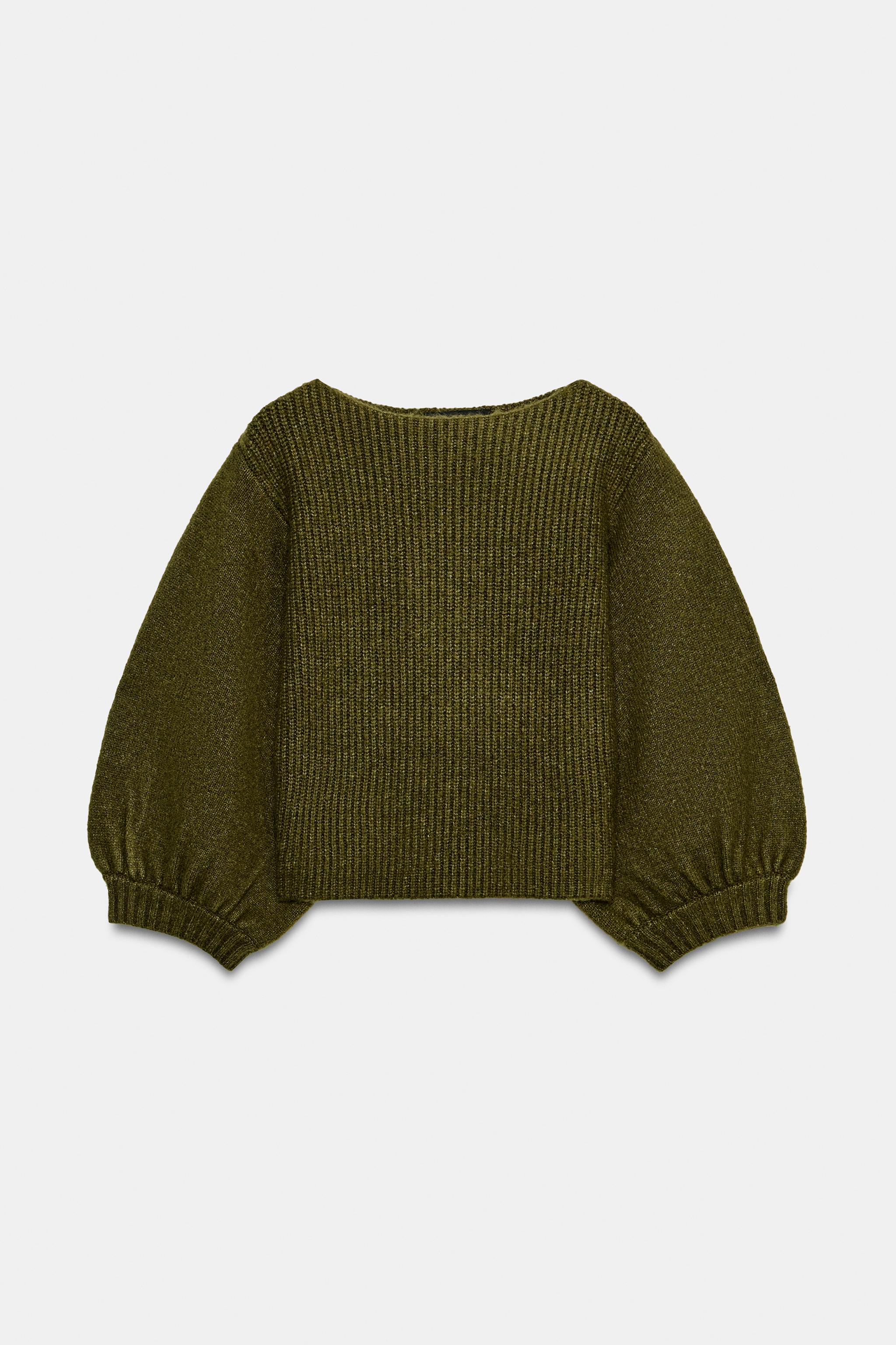CROP KNIT JUMPER - Grey green | ZARA South Africa