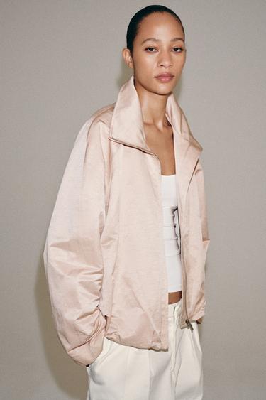 ZW COLLECTION BOMBER JACKET - Beige-pink by Zara