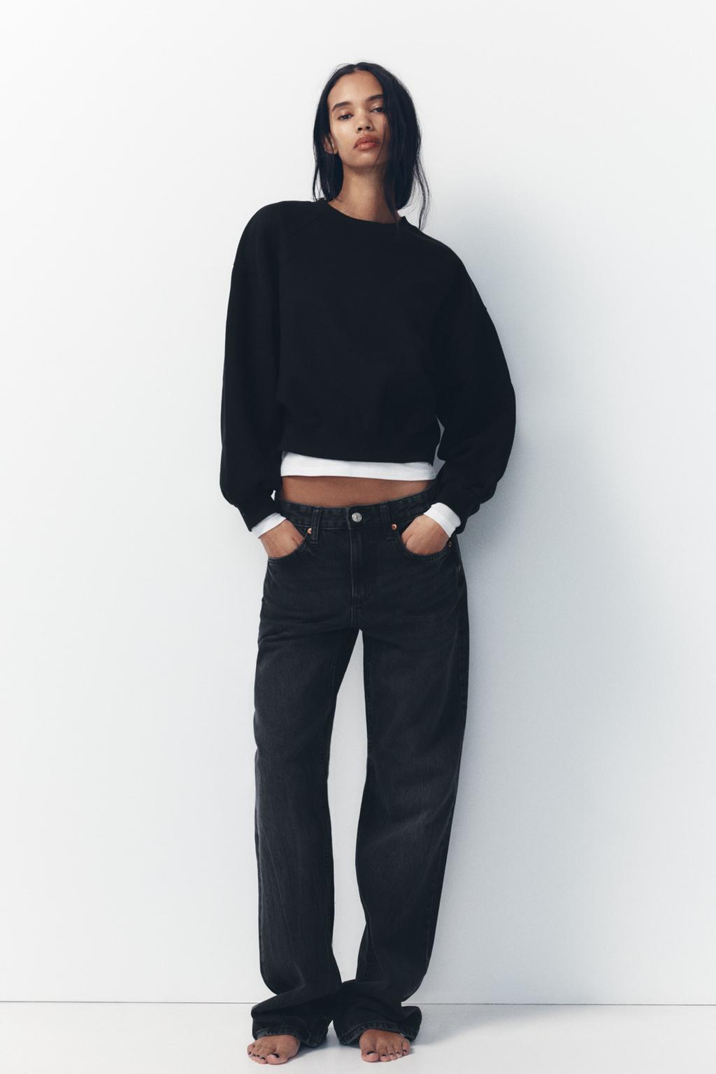 JEANS TRF WIDE LEG TIRO MEDIO