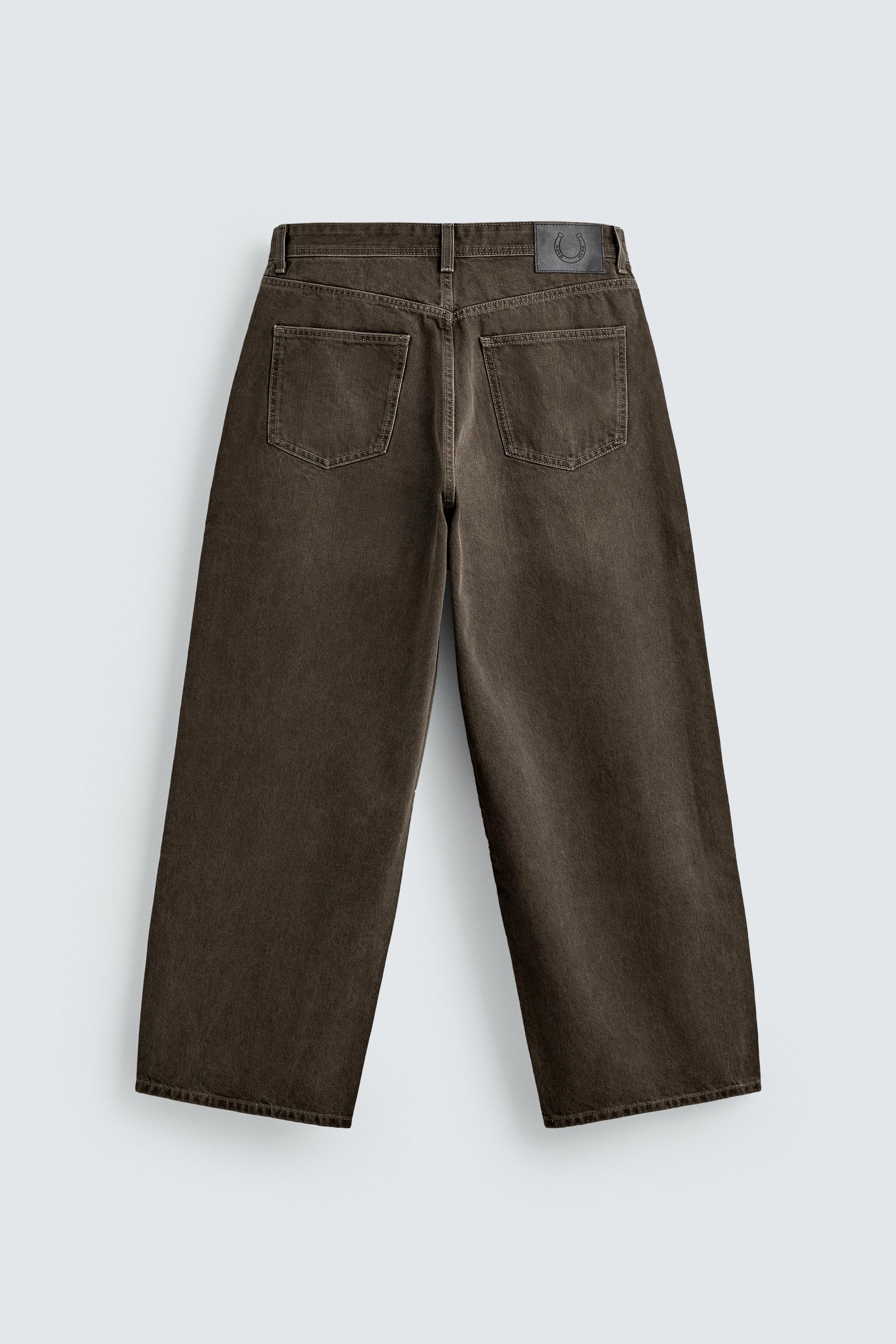 バギーワイドフィットデニムパンツ - ブラウン | ZARA Japan / 日本