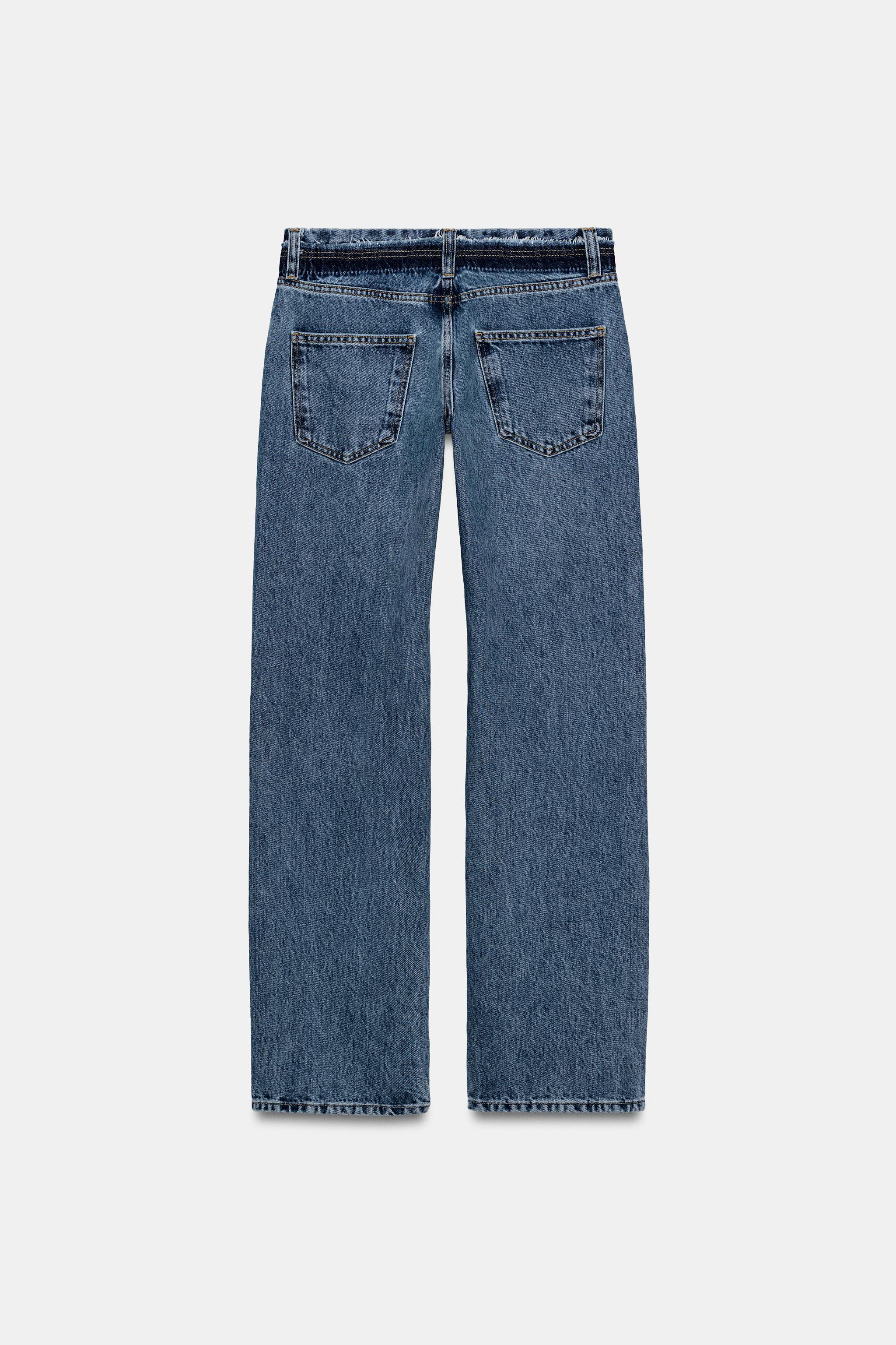 ZW COLLECTION LOW-RISE STRAIGHT LEG JEANS