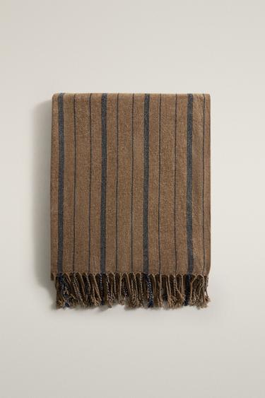 STRIPED CHENILLE THROW - striped by Zara