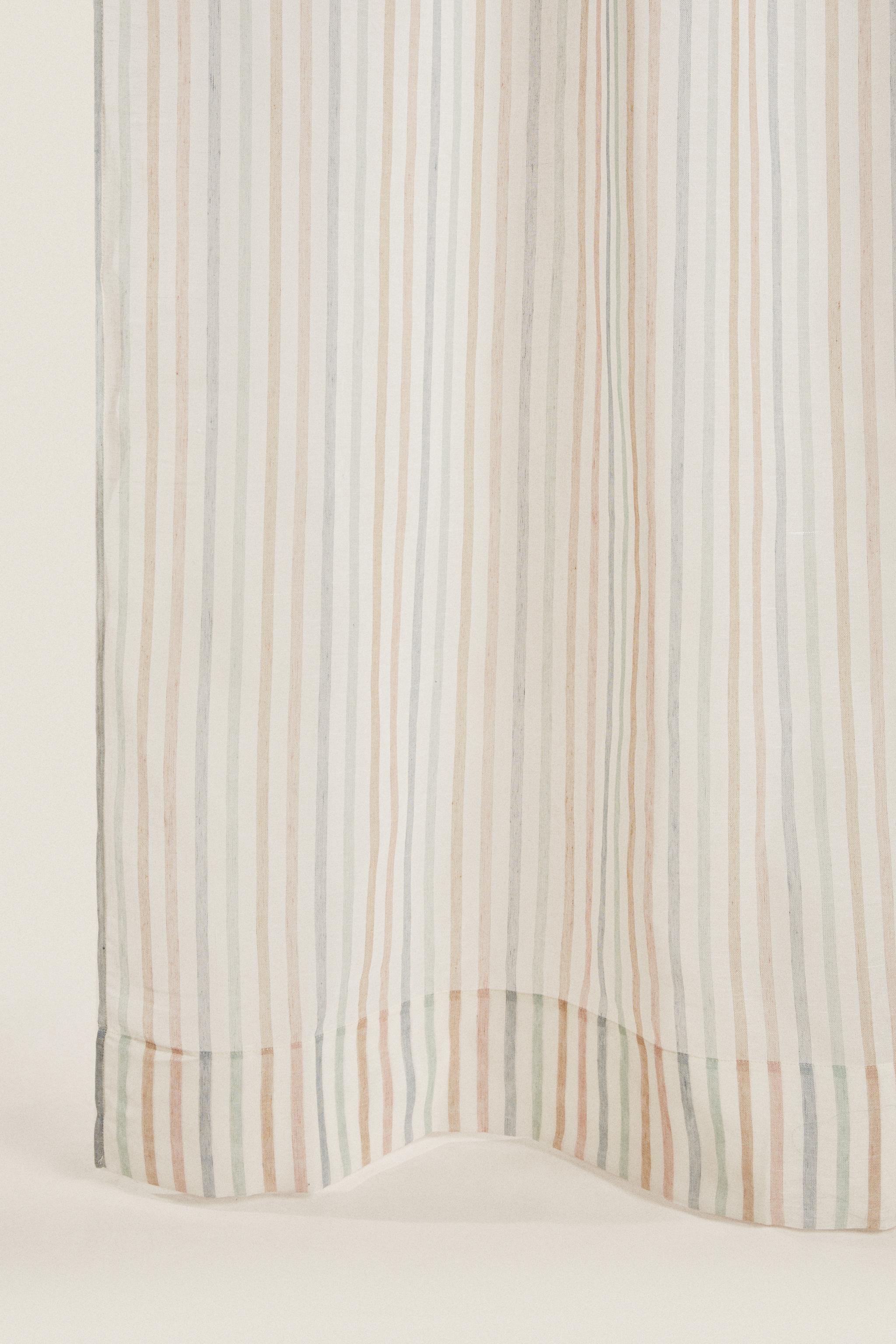 Zara LOW OPACITY MULTICOLORED STRIPED CURTAIN — фото 5