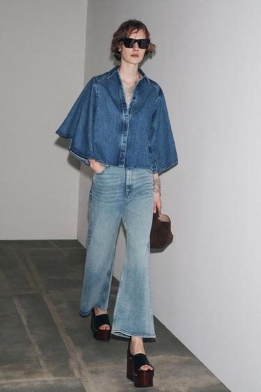ZW COLLECTION DENIM KIMONO SHIRT - Blue by Zara - Image 0