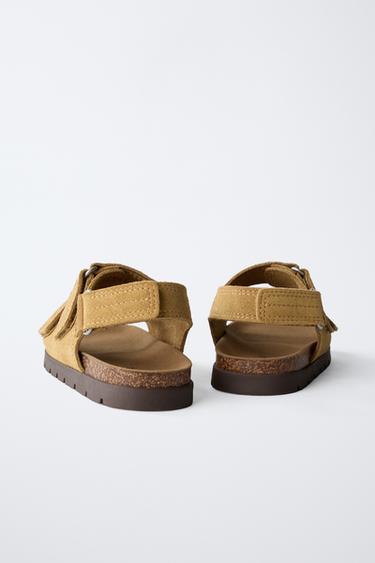 SANDALES EN CUIR - Marron de Zara - Image 3