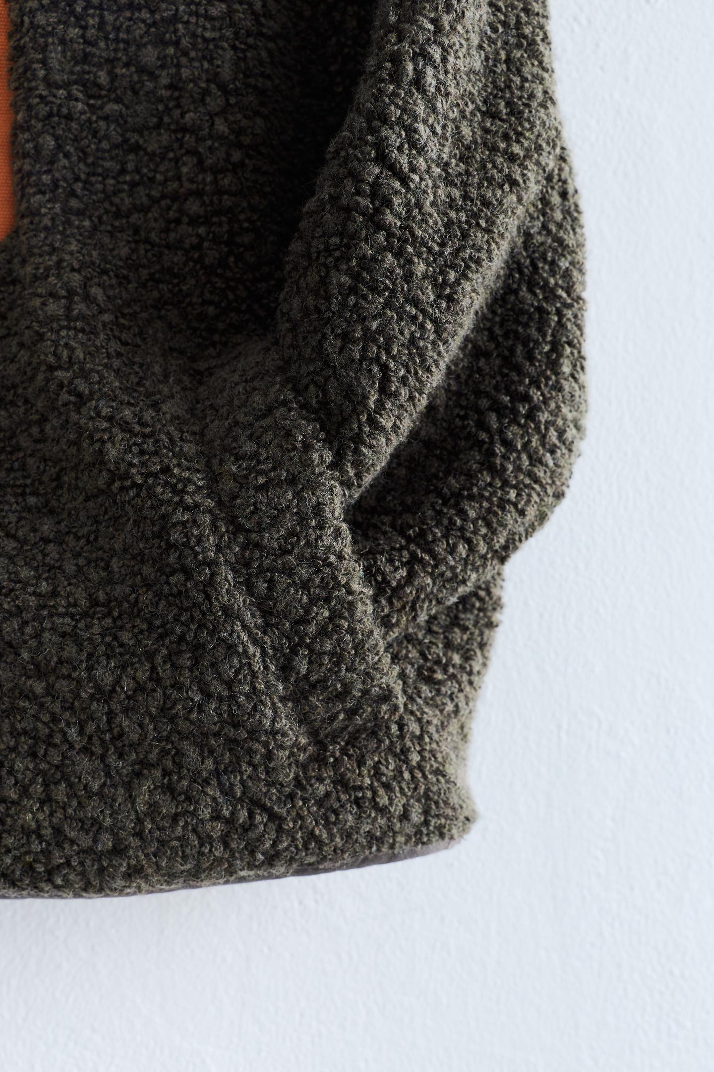 Детская толстовка Zara Timeless - Wool-Blend Shearling, цвет: Коричневый / Серо-коричневый — фото 3