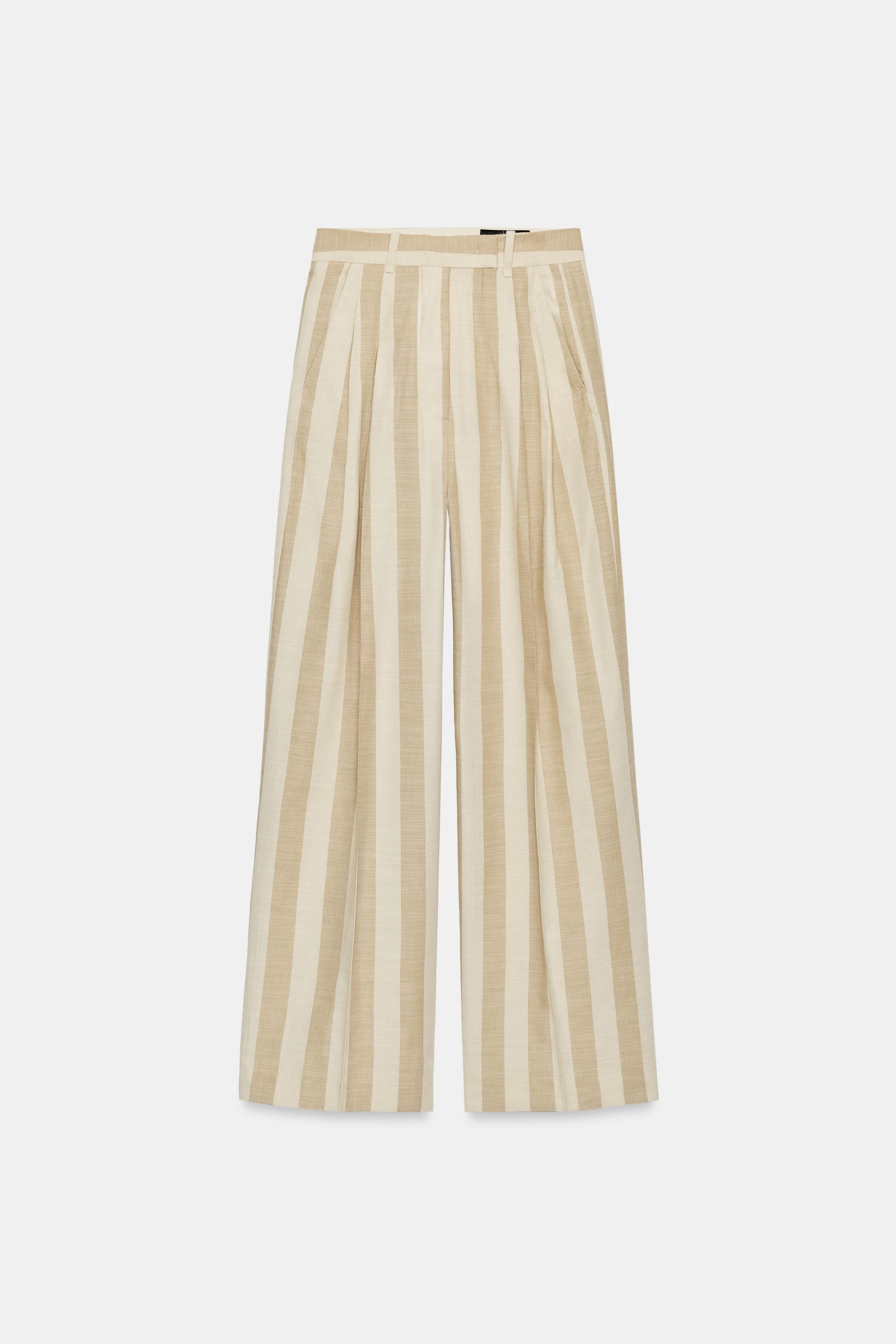 ZW COLLECTION STRIPED WIDE LEG PANTS