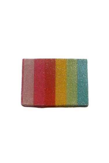 MULTICOLOR RHINESTONE CLUTCH