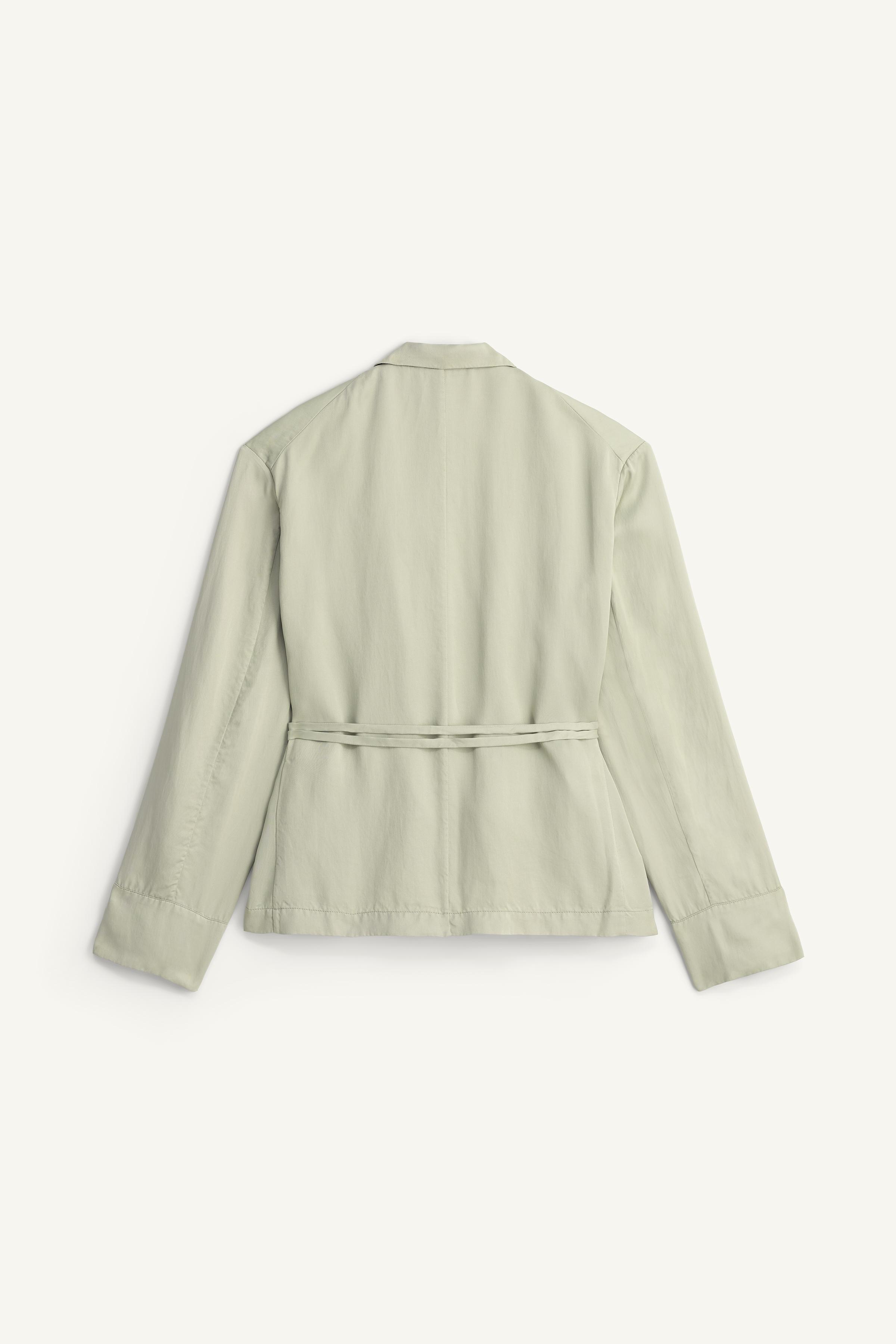 新品 ZARA LIMITED EDITION 流れるようなブレザー 緑色 M LIMITED EDITION 流れるようなブレザー - ウォーターグリーン | ZARA
