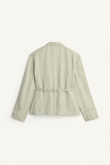 VESTE FLUIDE À POCHES ÉDITION LIMITÉE - Vert d'eau de Zara - Image 6