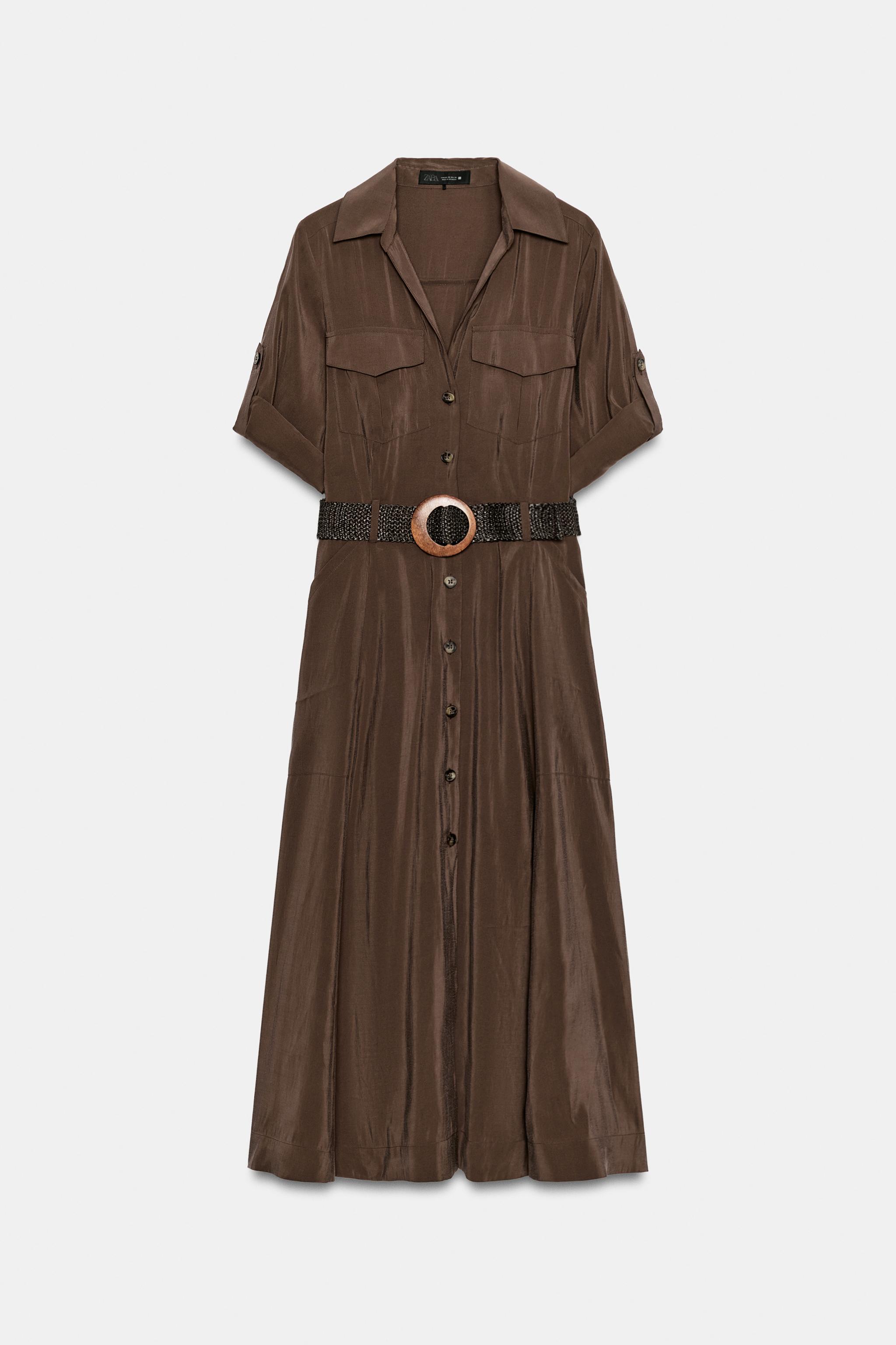 ROBE CHEMISE FLUIDE CEINTURE