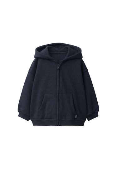 SUDADERA CREMALLERA CAPUCHA - Marino de Zara - Imagen 0