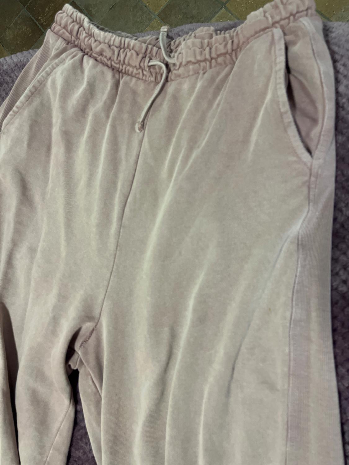 FADED TROUSERS WITH CONTRAST RIBBED DETAILS - Image 2