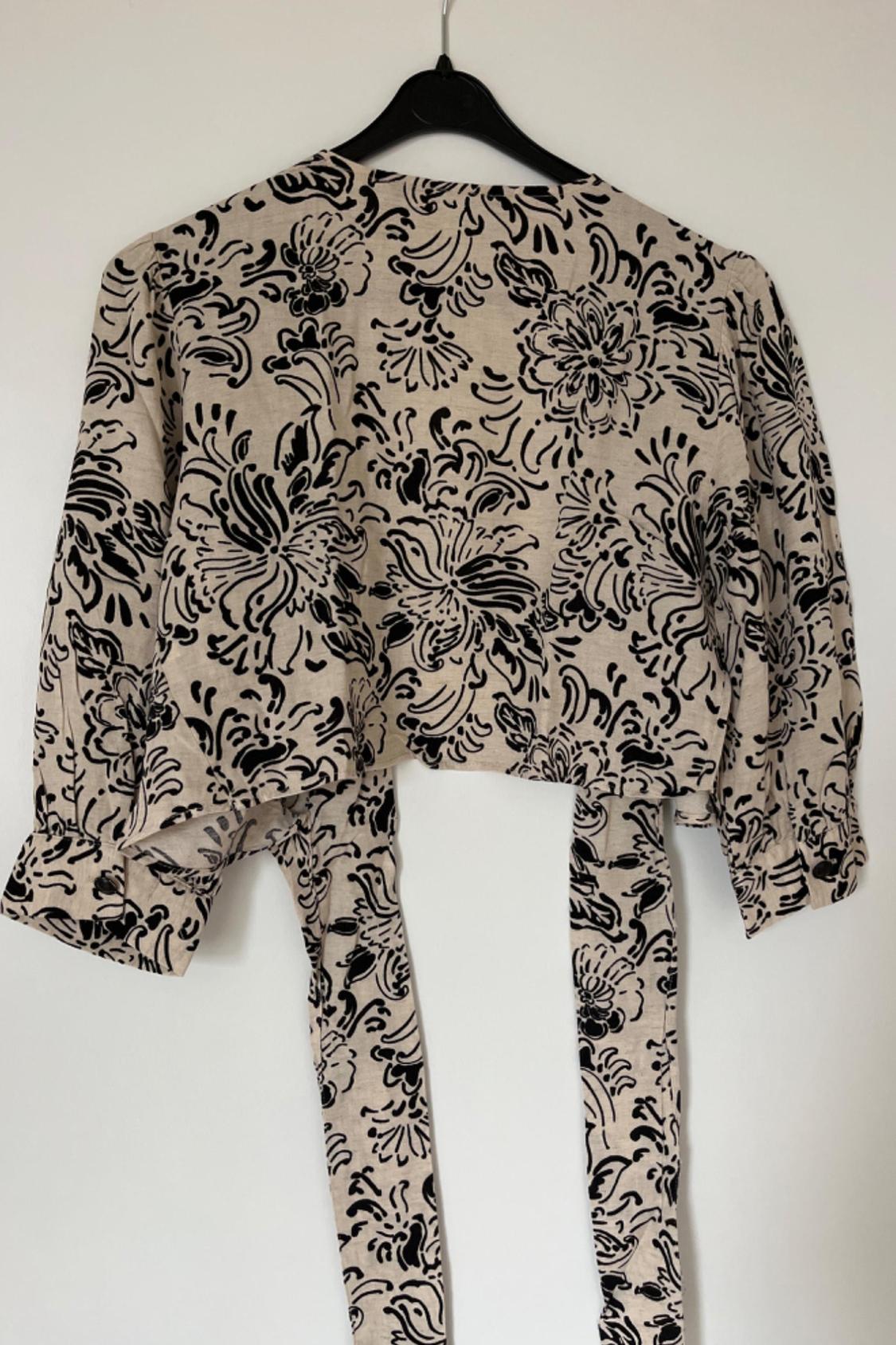 PRINTED BLOUSE WITH BOW - Image 3