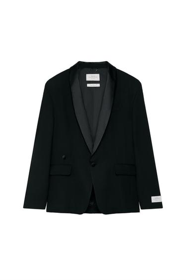 BLAZER TRAJE SMOKING 100% LANA - Negro de Zara