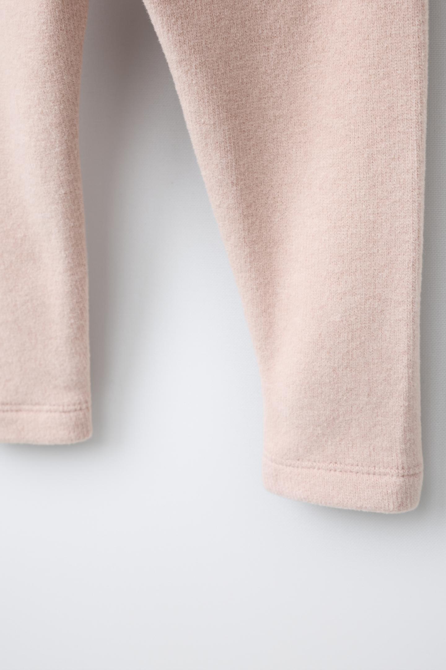Детские леггинсы Zara Soft Touch Plain, цвет: Розовый — фото 4