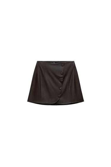 FAUX LEATHER MINI SKIRT