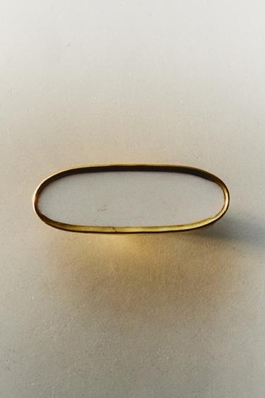 Zara SET OF OVAL MARBLE KNOBS (SET OF 2) - Golden