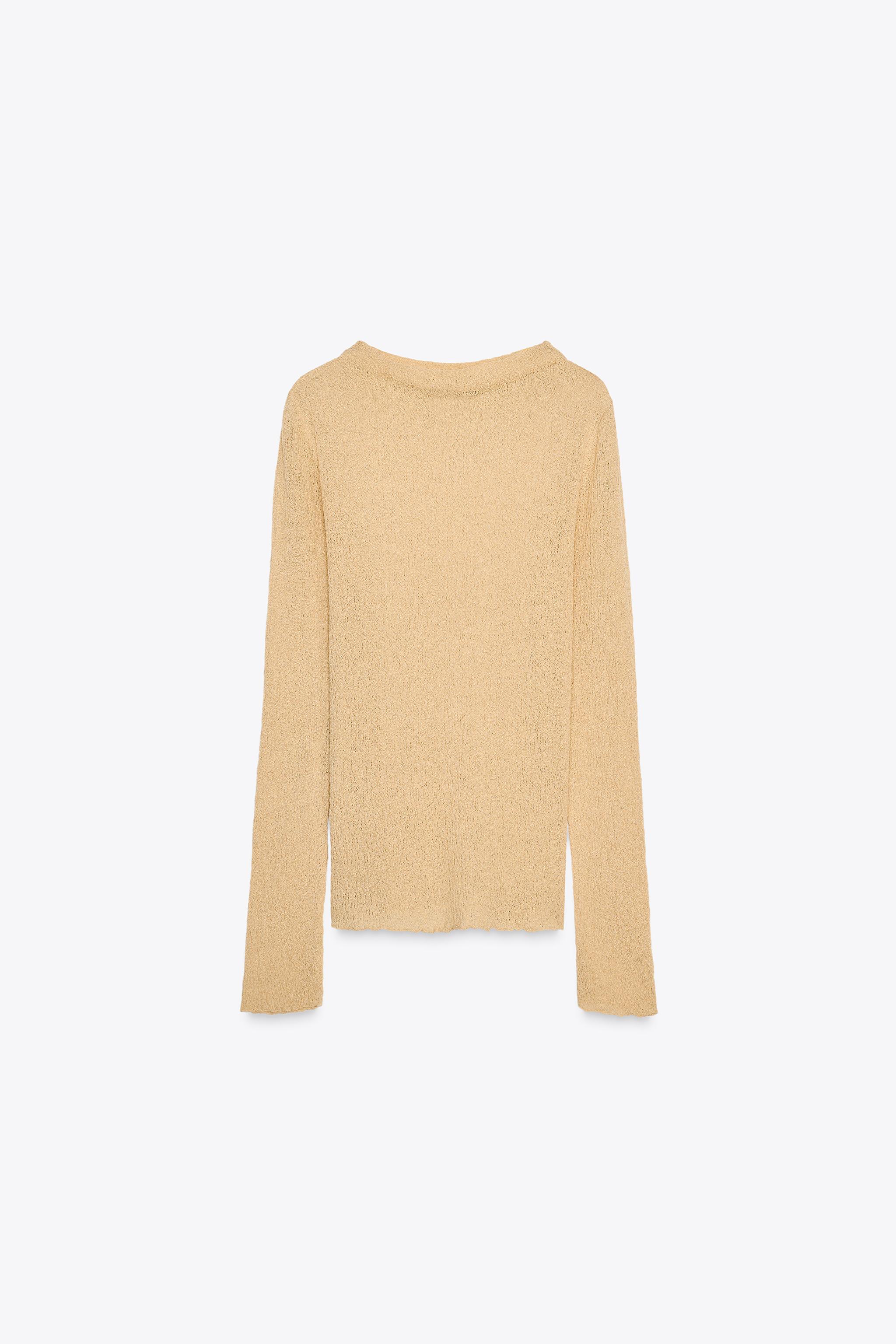 FINE KNIT TOP - Sand | ZARA United States