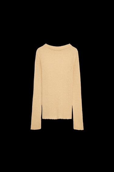 Zara FINE KNIT TOP - Sand - Image 0