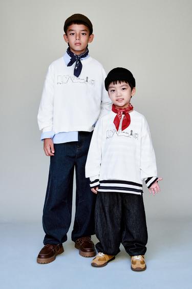 EMBROIDERED T-SHIRT - Oyster-white by Zara