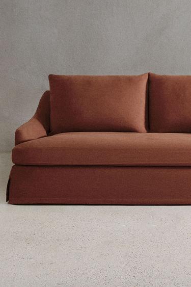 SOFA 01 LINEN COVER — Terracotta 2