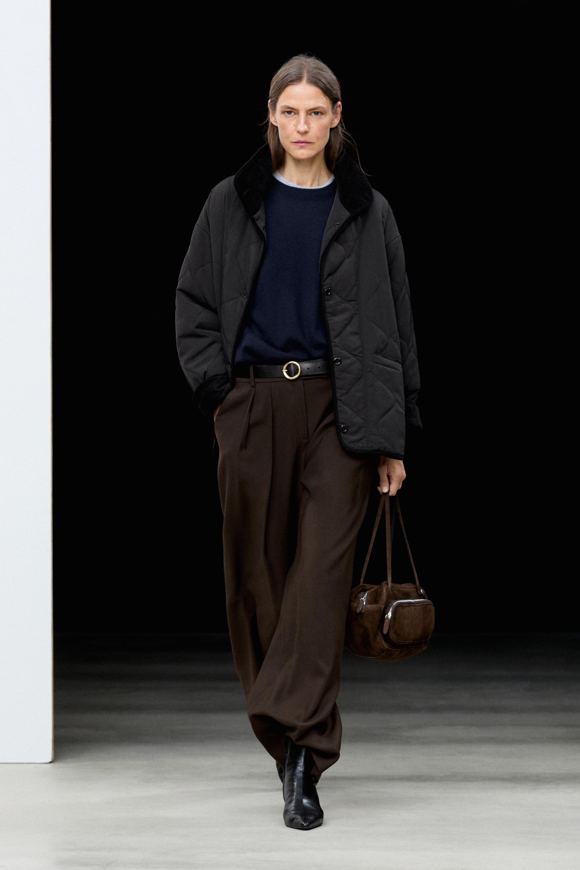 Jacket with wavy stitching detail