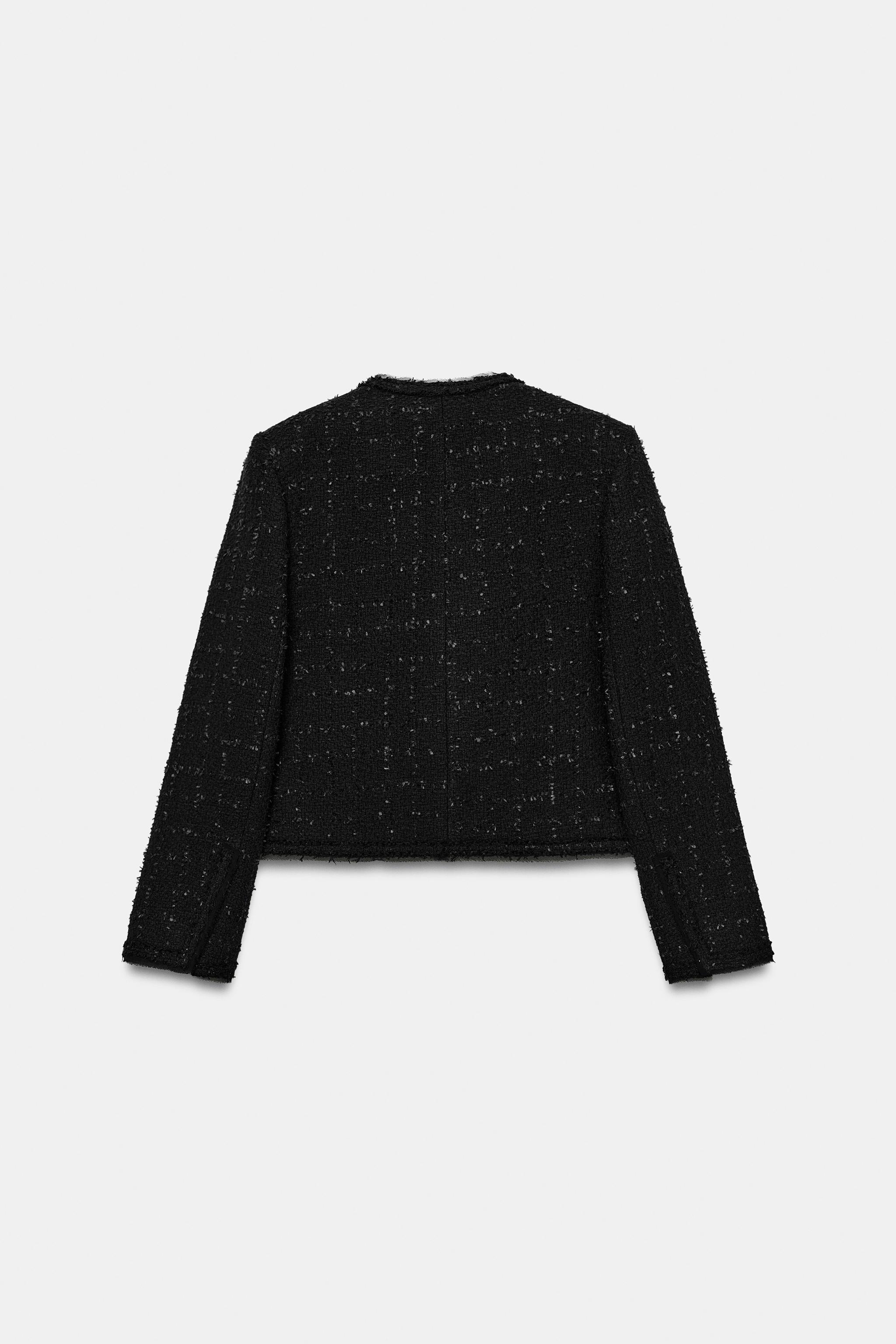 Zara ZW COLLECTION EMBOSSED BUTTON BLAZER — фото 5