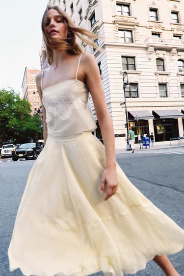 TOP DENTELLE - Blanc cassé de Zara - Image 3