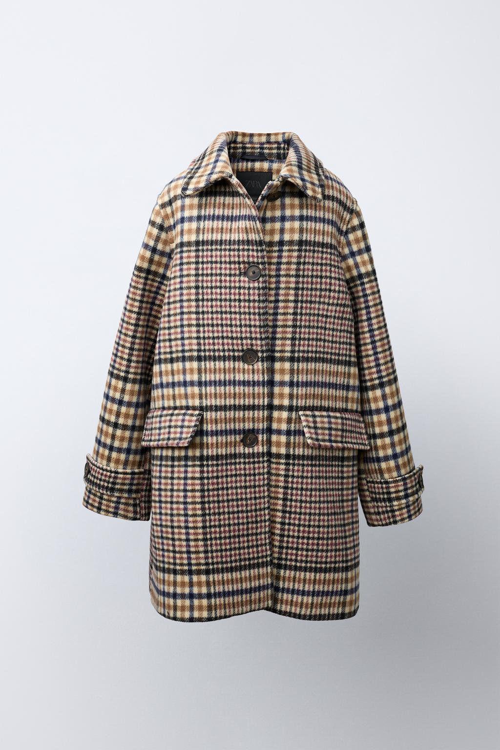 PATCHWORK EFFECT CHECK COAT