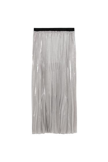 METALLIC ACCORDION PLEAT SKIRT