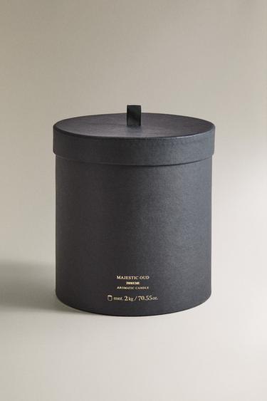 (2 KG) MAJESTIC OUD SCENTED CANDLE - Dark brown by Zara - Image 3