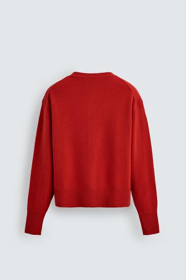MINNIE MOUSE PATCH CARDIGAN HARRY LAMBERT FOR ZARA X DISNEY - Red by Zara - Image 7