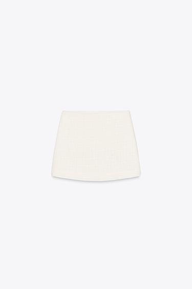 TEXTURED SKORT - Ecru by Zara - Image 3