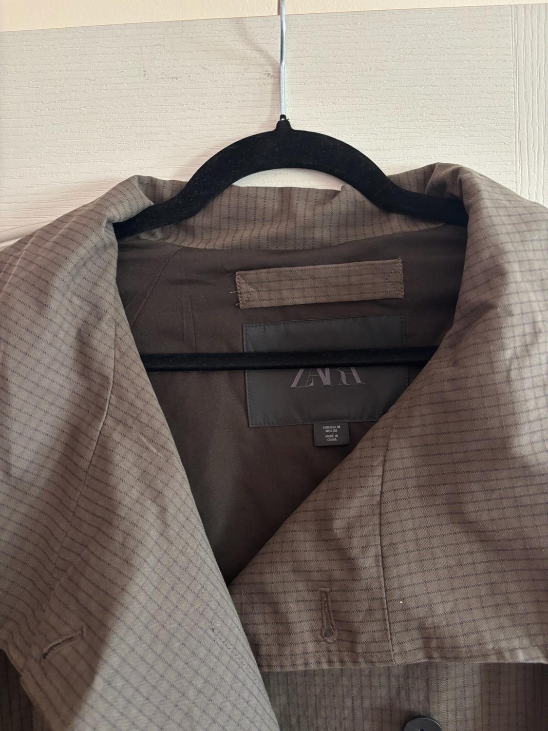 ZW COLLECTION OVERSIZE CHECK TRENCH COAT - Image 3
