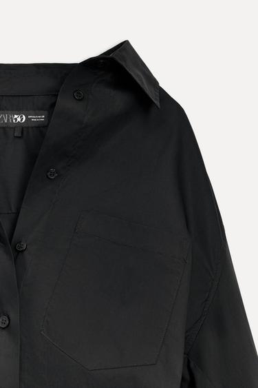 POPLIN SHIRT WITH BATWING SLEEVES 50TH ANNIVERSARY - Black by Zara - Image 3