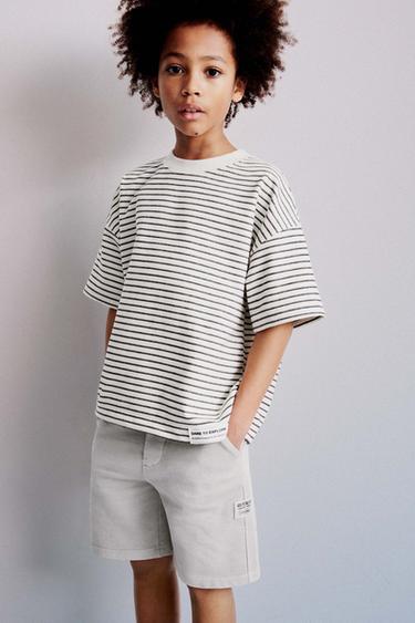 BERMUDA FELPA GARMENT DYE - Gris claro de Zara
