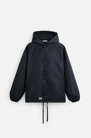 HOODED TECHNICAL JACKET - Blue by Zara - Image 0