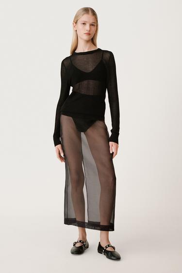 OPEN-KNIT SWEATER 50TH ANNIVERSARY - Black by Zara
