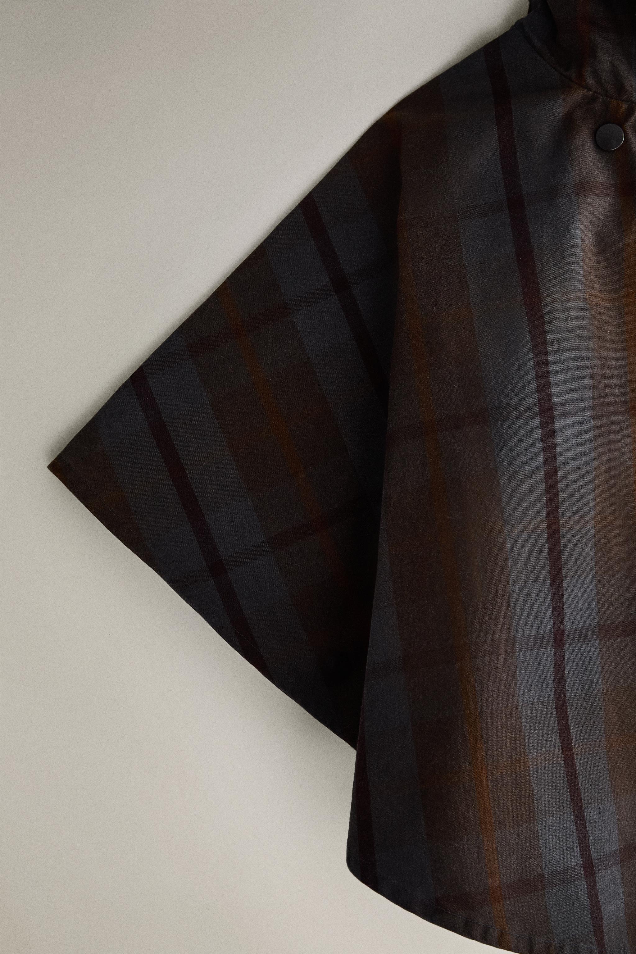 CHILDREN'S TARTAN CHECK CAPE