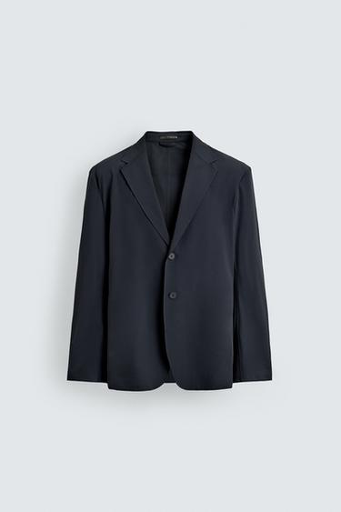 بليزر بقصة مريحة خفيف تقني - بحري الخاص بـ Zara