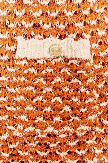 STRUCTURED KNIT MINI DRESS - Orange by Zara - Image 7