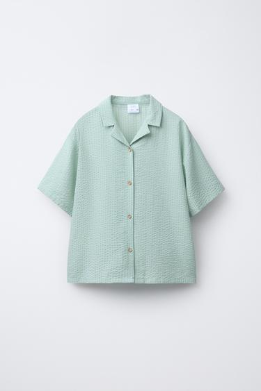 6-14 ANS/PYJAMA CHEMISE SEERSUCKER - Verdâtre de Zara - Image 1