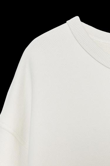 RUSTIC RIB SWEATSHIRT - Ecru by Zara