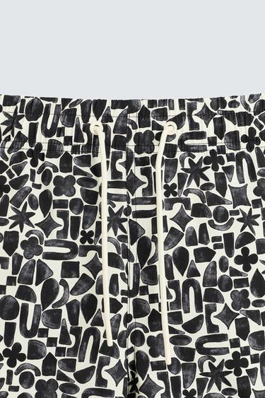 MAILLOT DE BAIN LONG À IMPRIMÉ GÉOMÉTRIQUE - Noir de Zara - Image 6