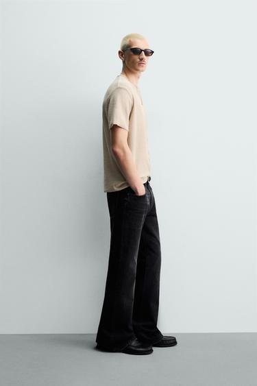 WASHED PRINT KNIT T-SHIRT - Ecru by Zara - Image 3