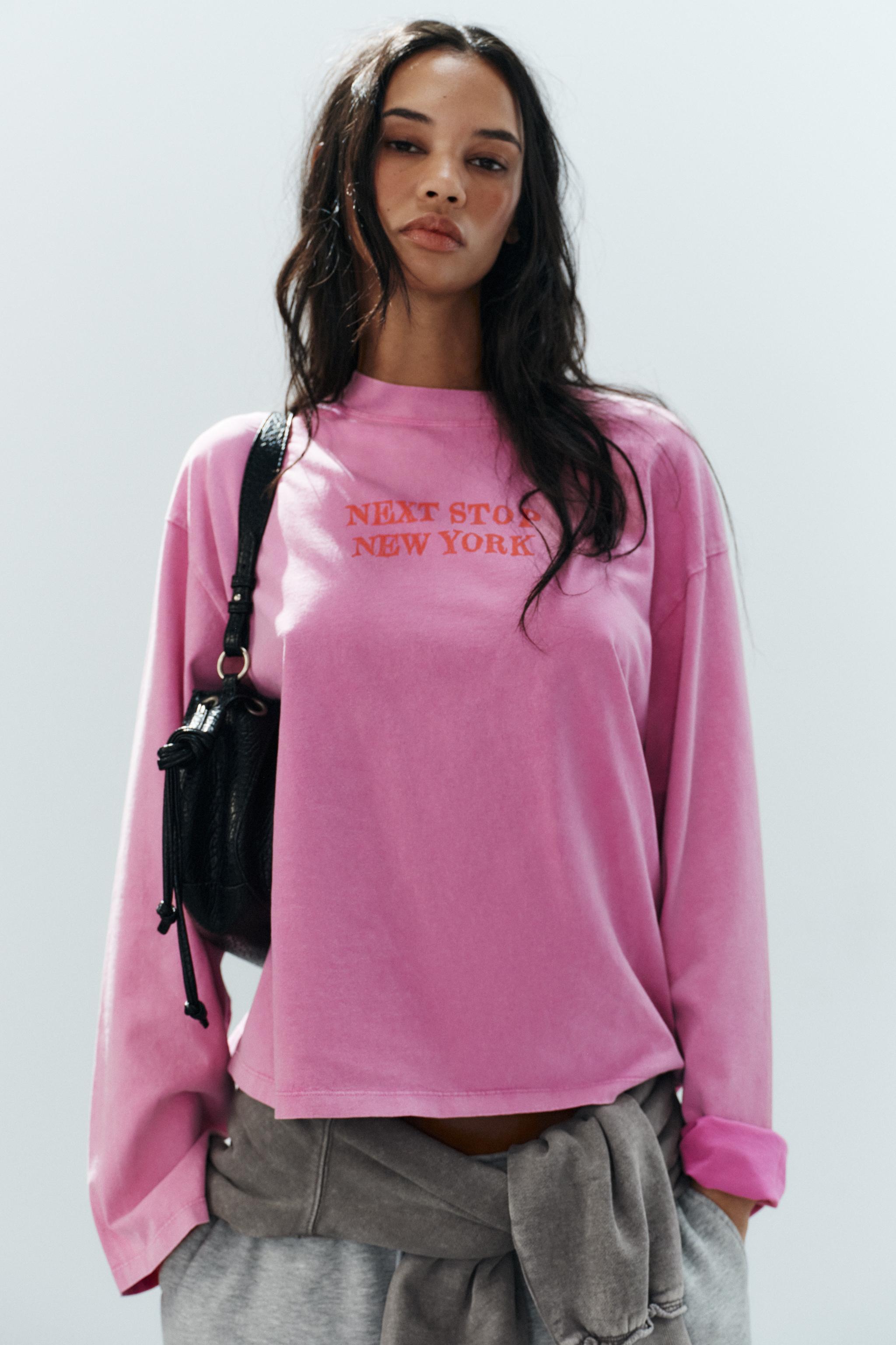 Washed Effect Graphic T-Shirt by Zara
