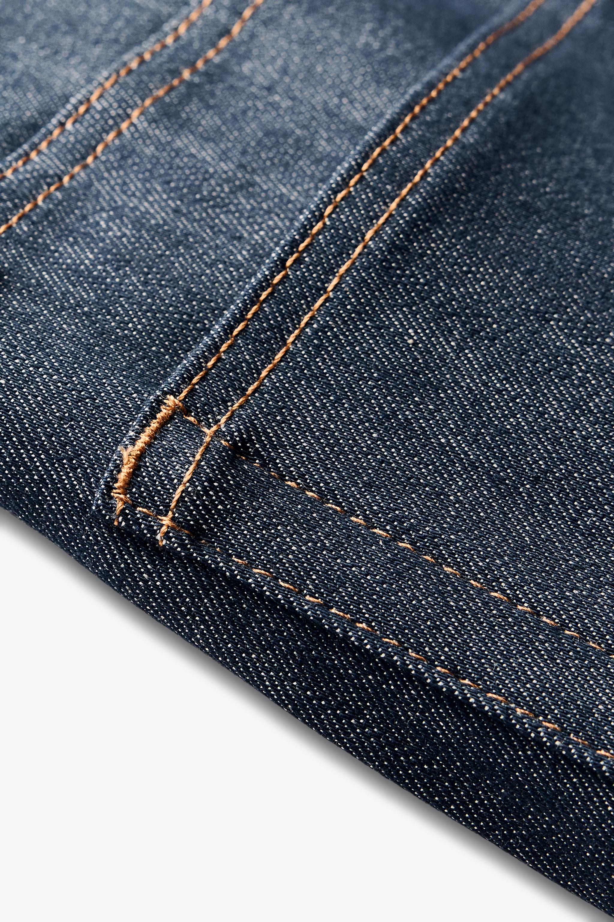 【ZARA】ZW クロップド丈ブーツカットハイウエストジーンズ 250 ZW COLLECTION ストレート ハイウエストデニムパンツ - ライト