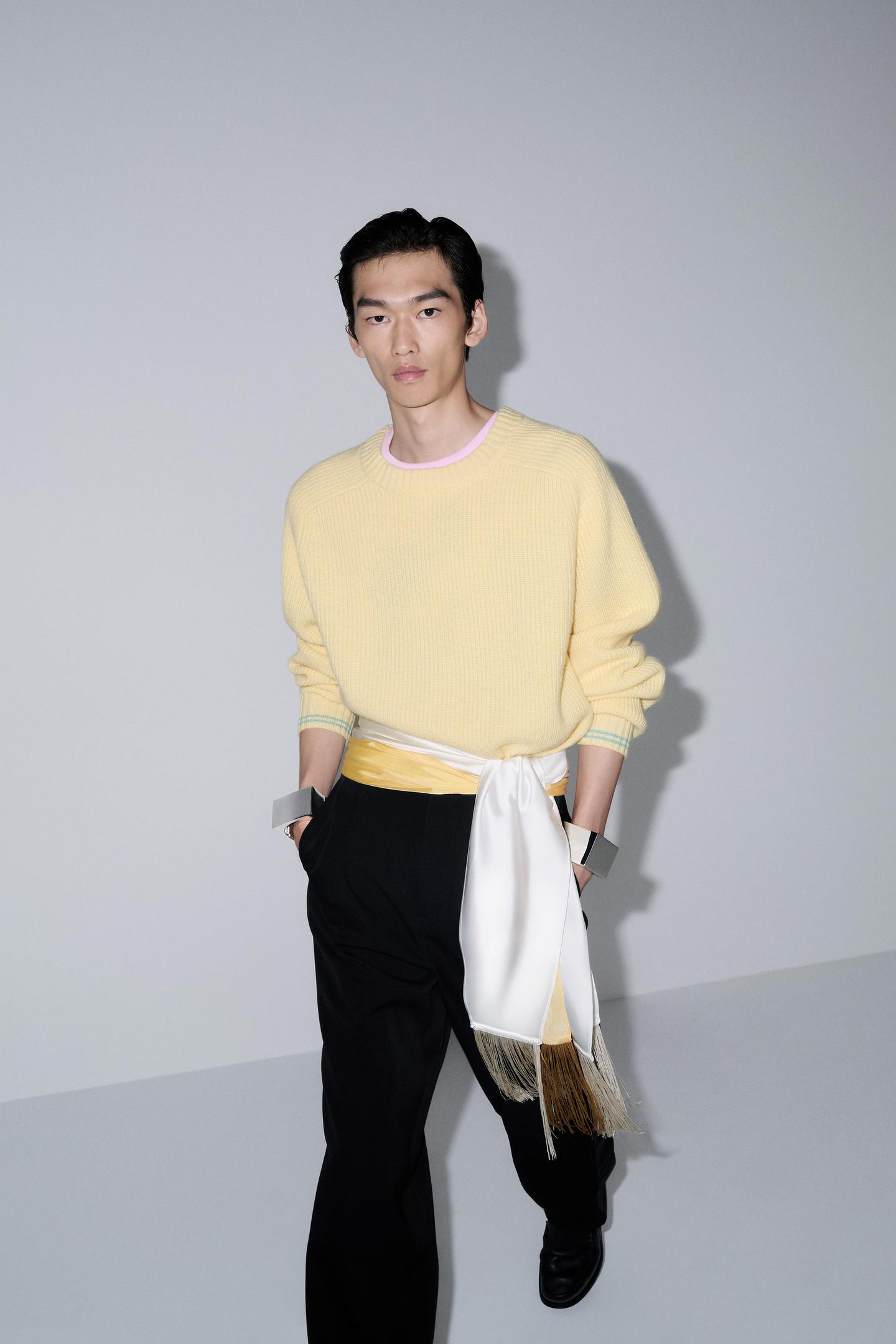 Мужской свитер Zara 100% Cashmere Jumper, цвет: Жёлтый — фото 3