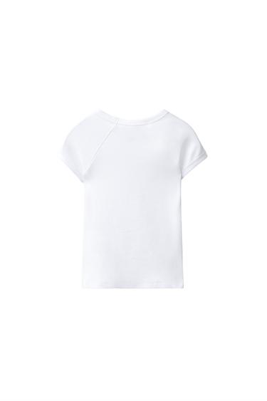 COTTON AND MODAL PLAIN T-SHIRT — White 2